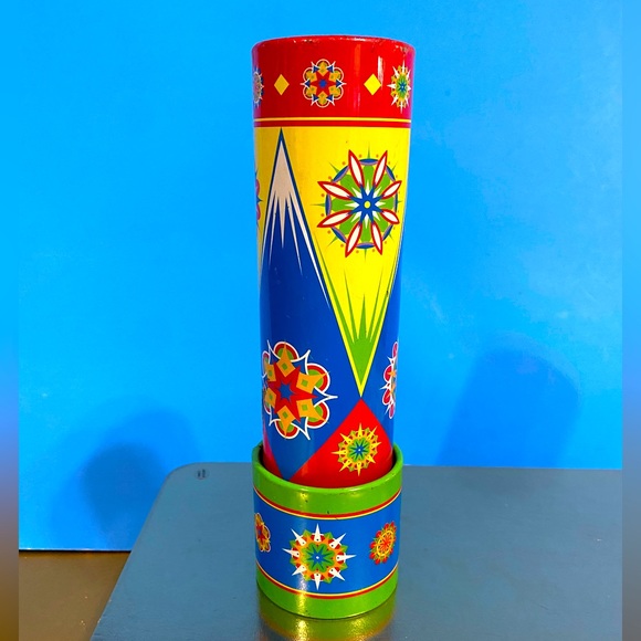 KALEIDOSCOPE VINTAGE 2002 CLASSIC TIN TOY BRILLANT COLORS & PATTERNS 7” - Picture 3 of 10